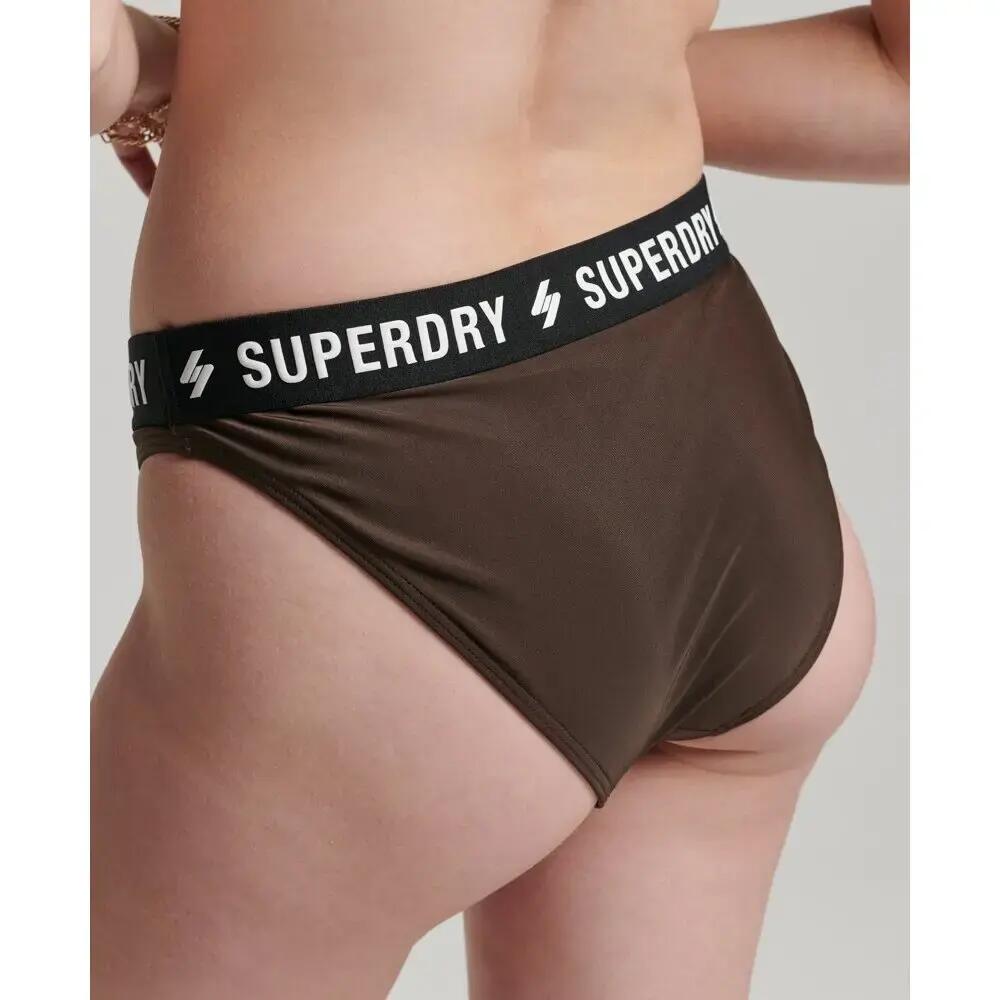 superdry Triangle Elastic Bikini Top – Top bikini a triangolo – Chocolate Brown 2/2