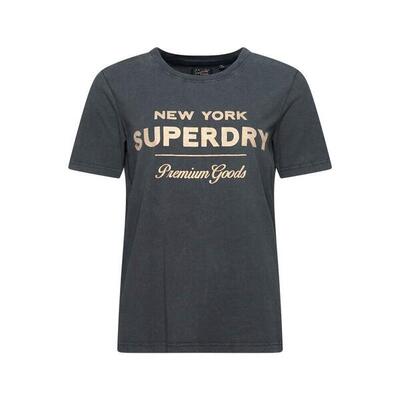 Dames-t-shirt superdry luxe metallic