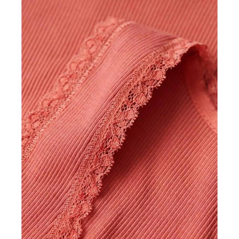 Débardeur en coton bio à liseré en dentelle femme Superdry Vintage 5/6