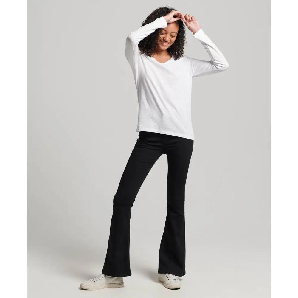 Camiseta de manga larga y cuello de pico para mujer Superdry 3/5