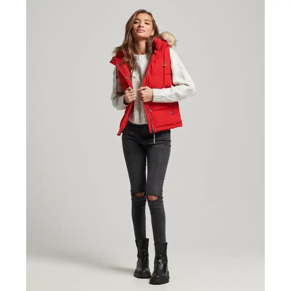 Doudoune sans manches à fausse fourrure femme Superdry Everest 3/6