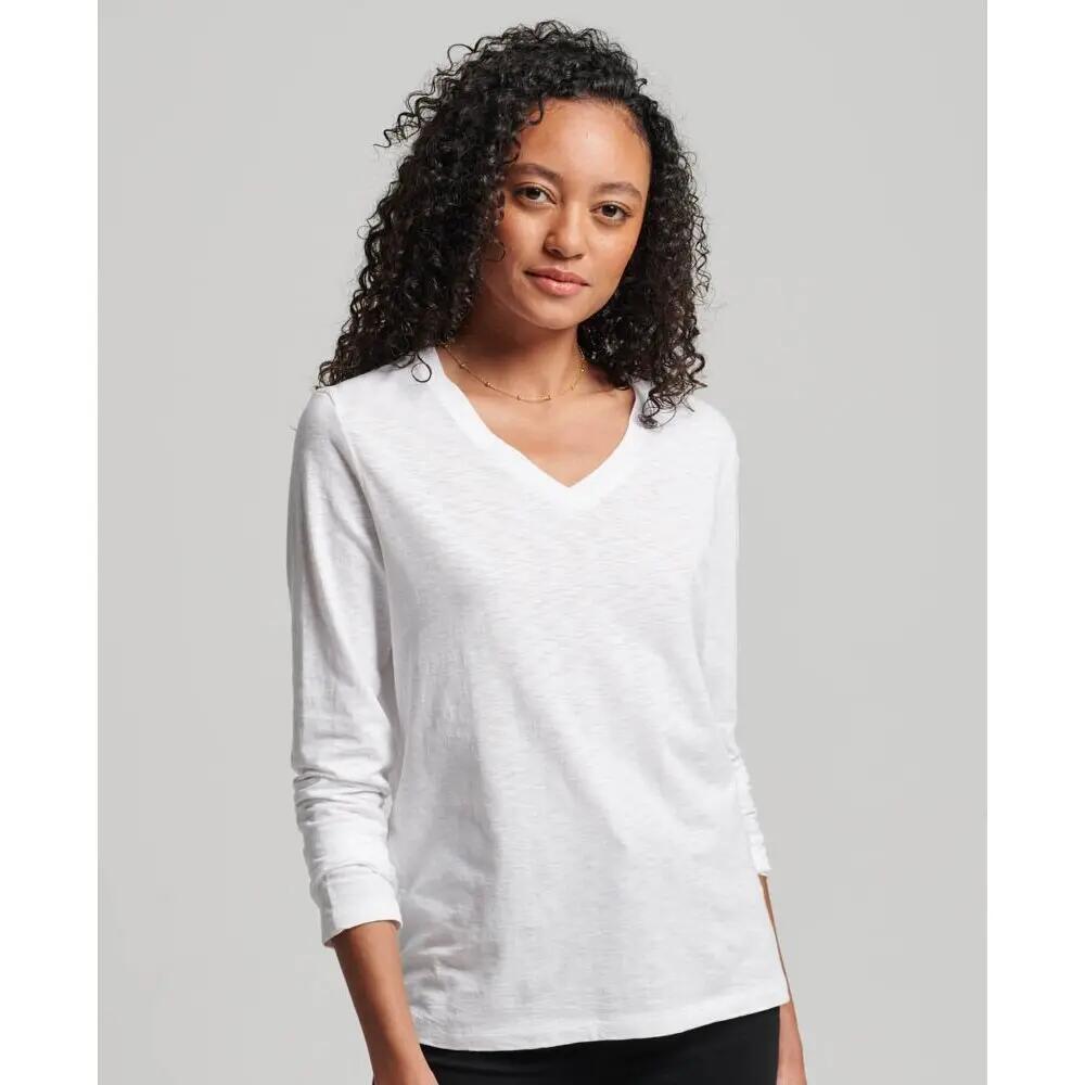 Camiseta de manga larga y cuello de pico para mujer Superdry 2/5
