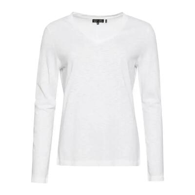 Dames-t-shirt met lange mouwen in v-hals jersey superdry