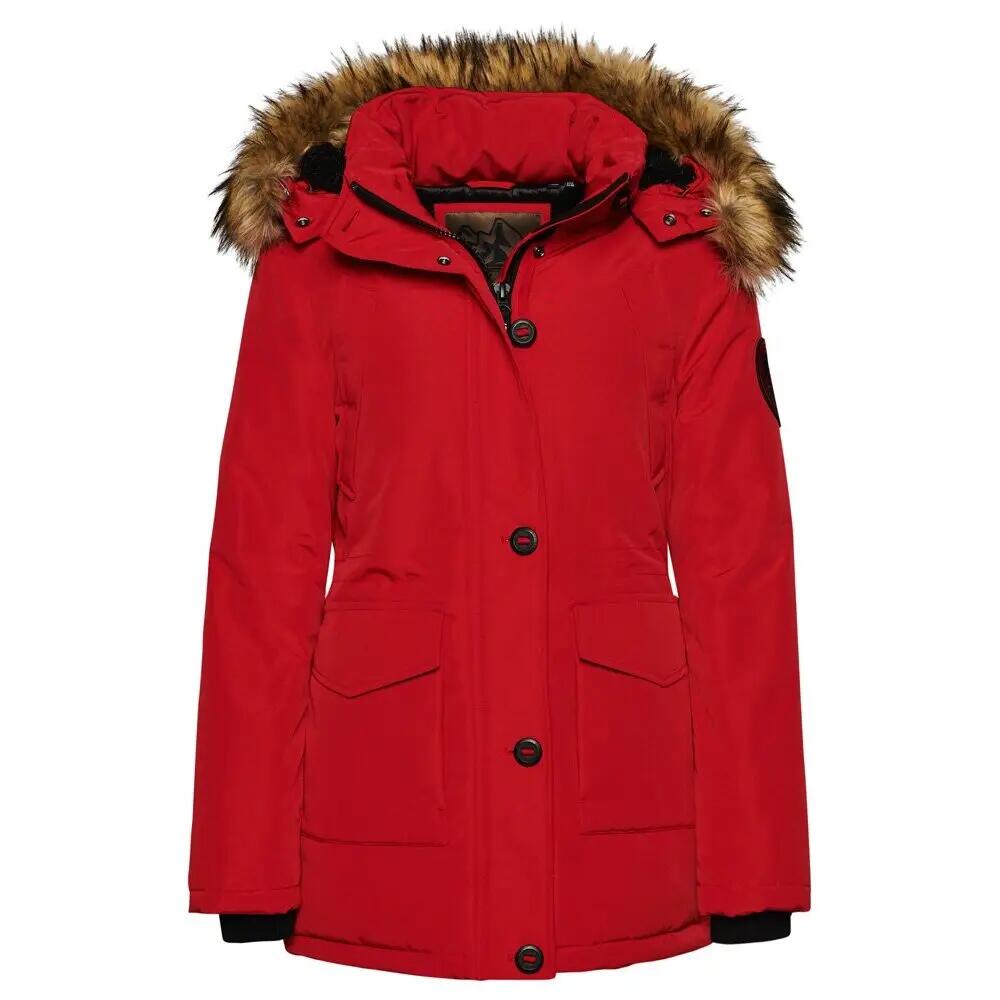 Women's hooded parka with synthetic fur Superdry Everest
