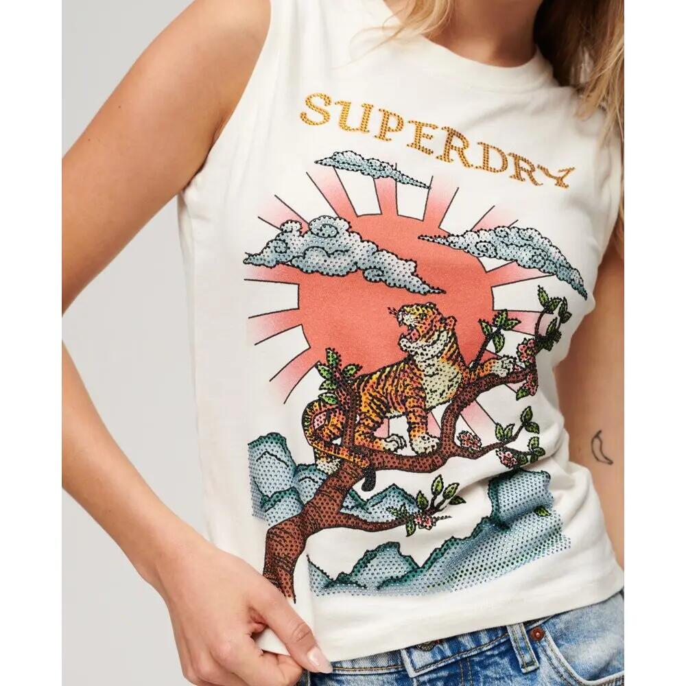 Débardeur à strass effet tatouage femme Superdry 4/6