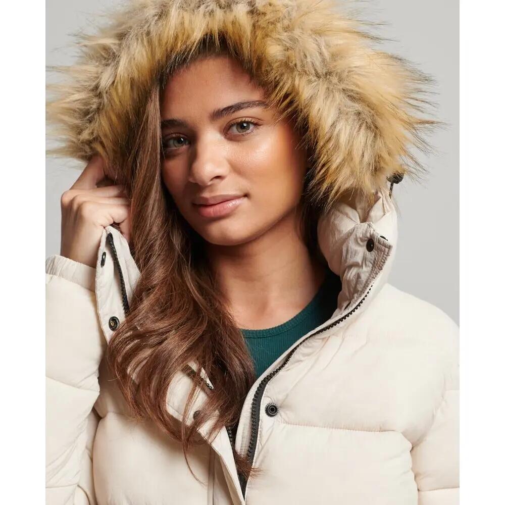 Doudoune courte à capuche avec fausse fourrure femme Superdry 5/6