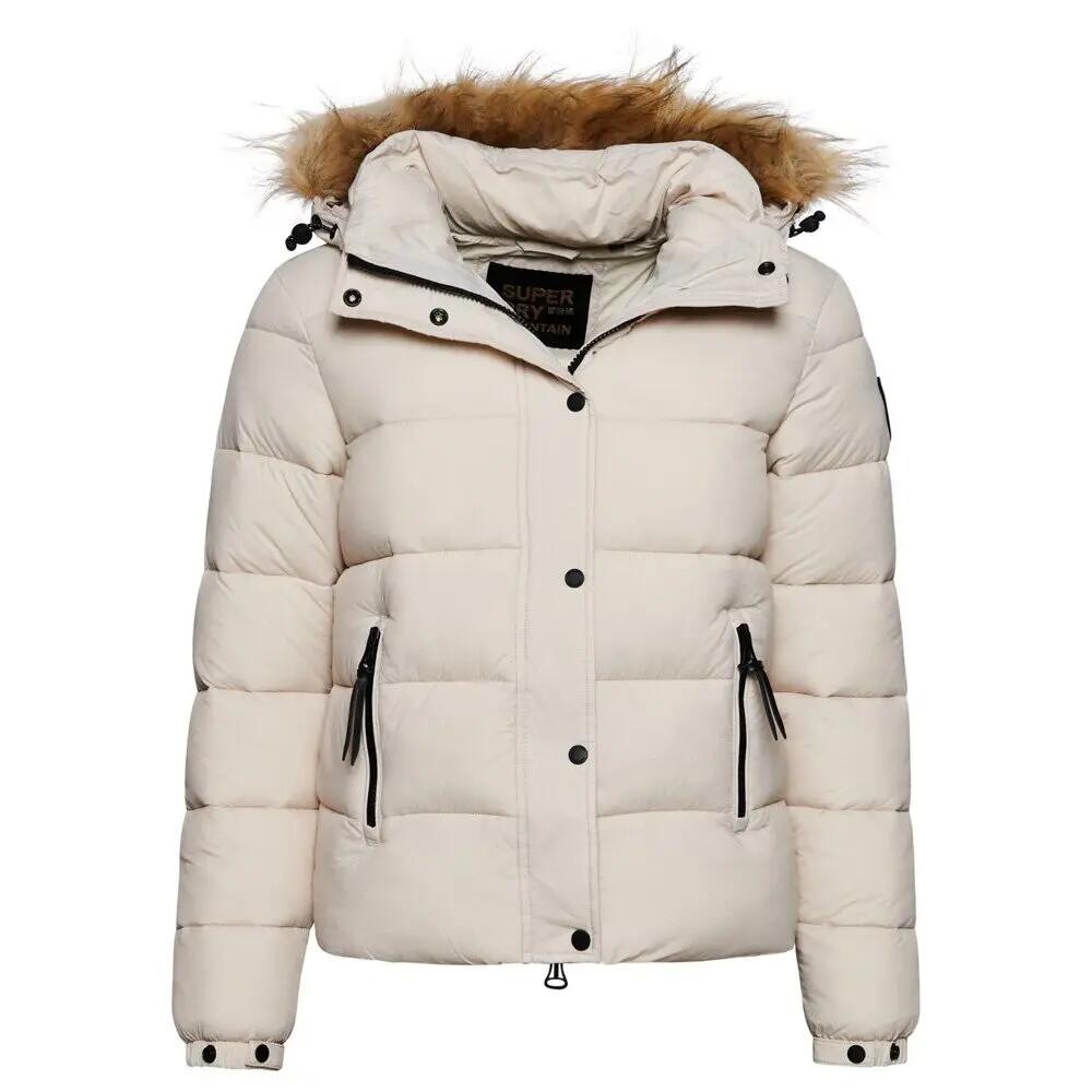 Women's Superdry Puffer Hooded with Faux Fur