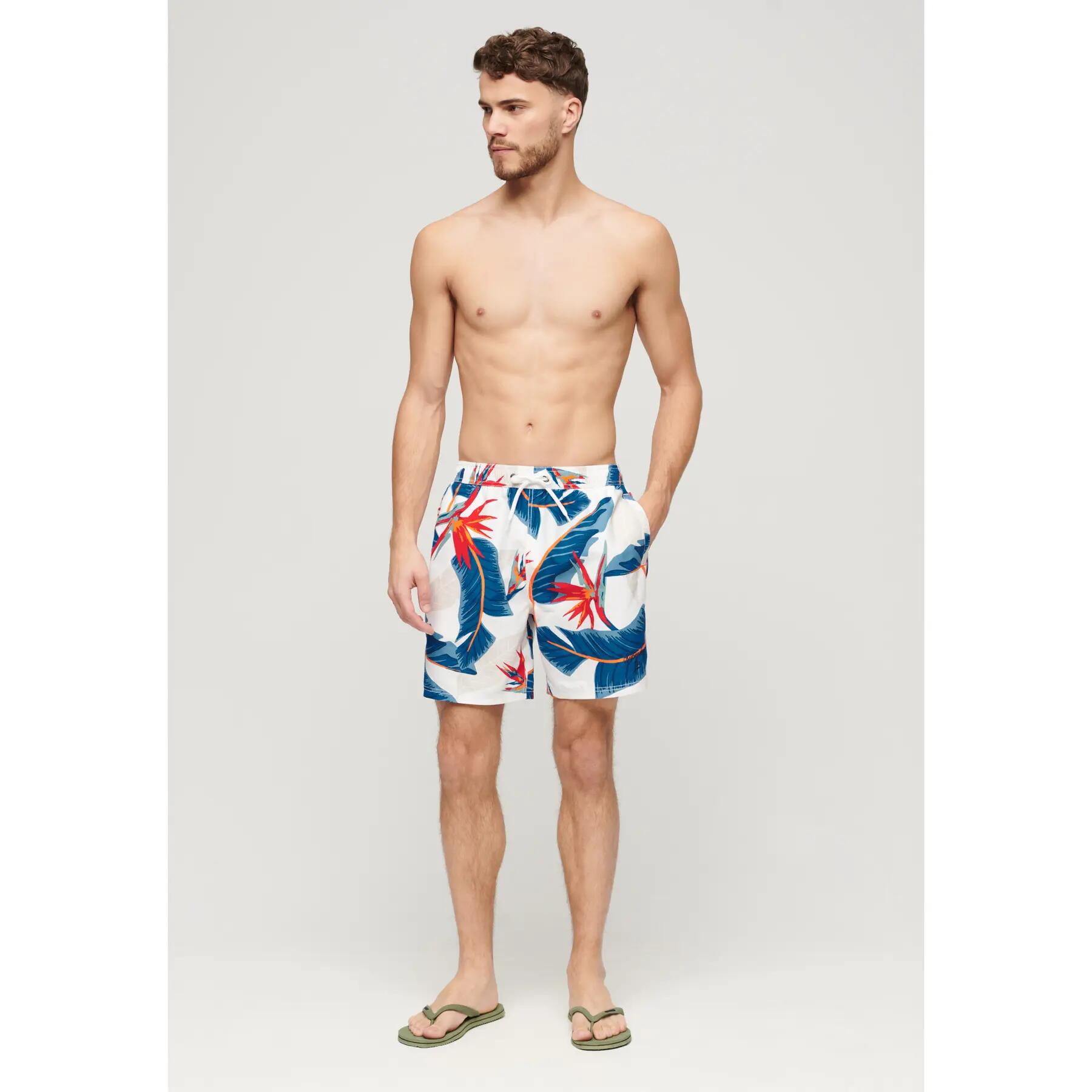 Short de bain imprimé hawaïen Superdry 2/7