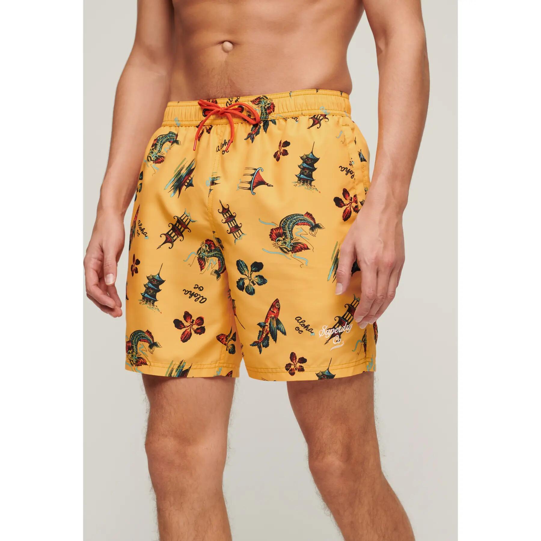 Short de bain imprimé hawaïen Superdry 3/7