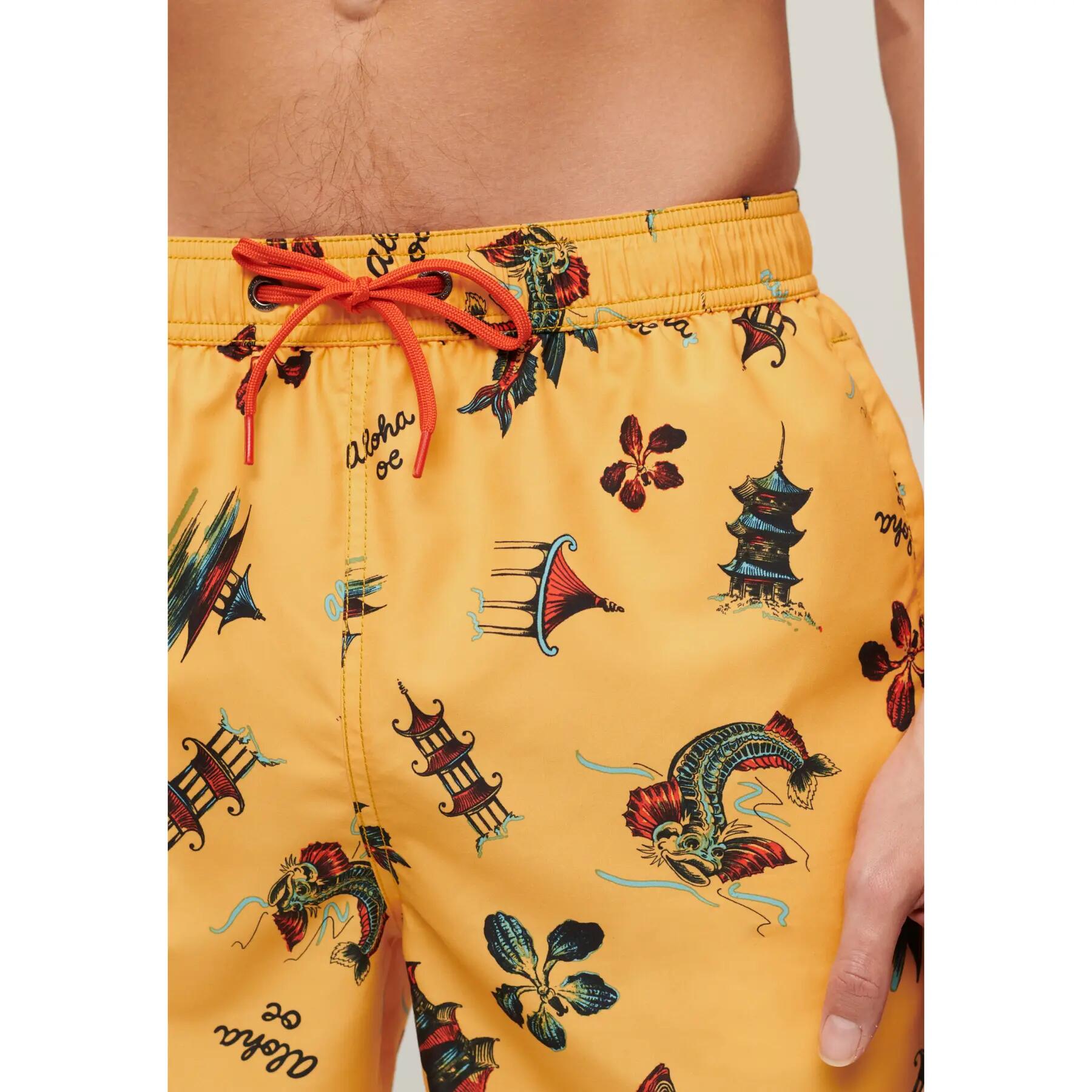 Short de bain imprimé hawaïen Superdry 5/7