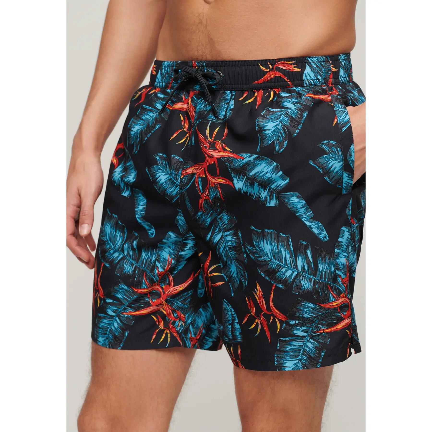 Spodenki kąpielowe z hawajskim nadrukiem Superdry 3/7