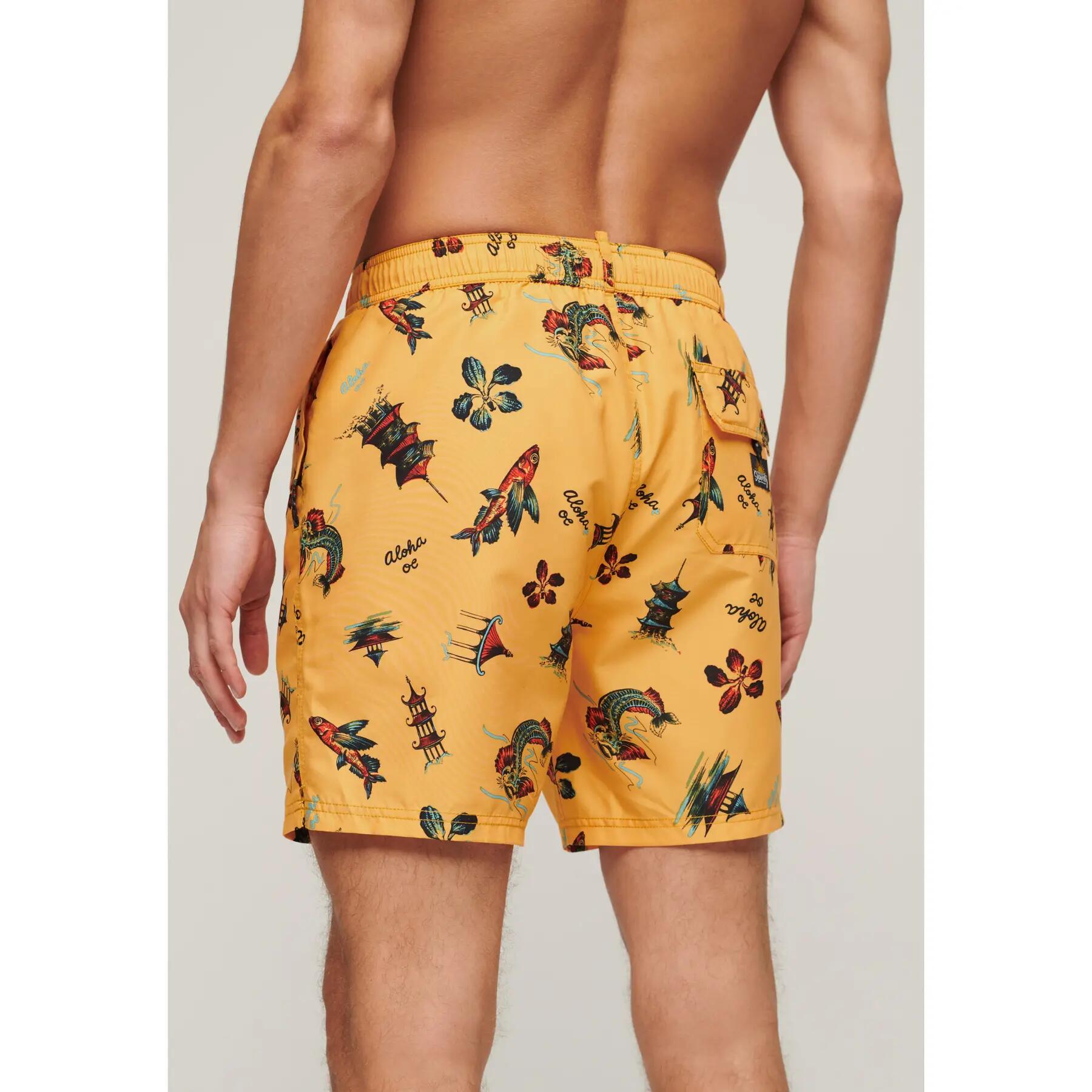 Short de bain imprimé hawaïen Superdry 4/7