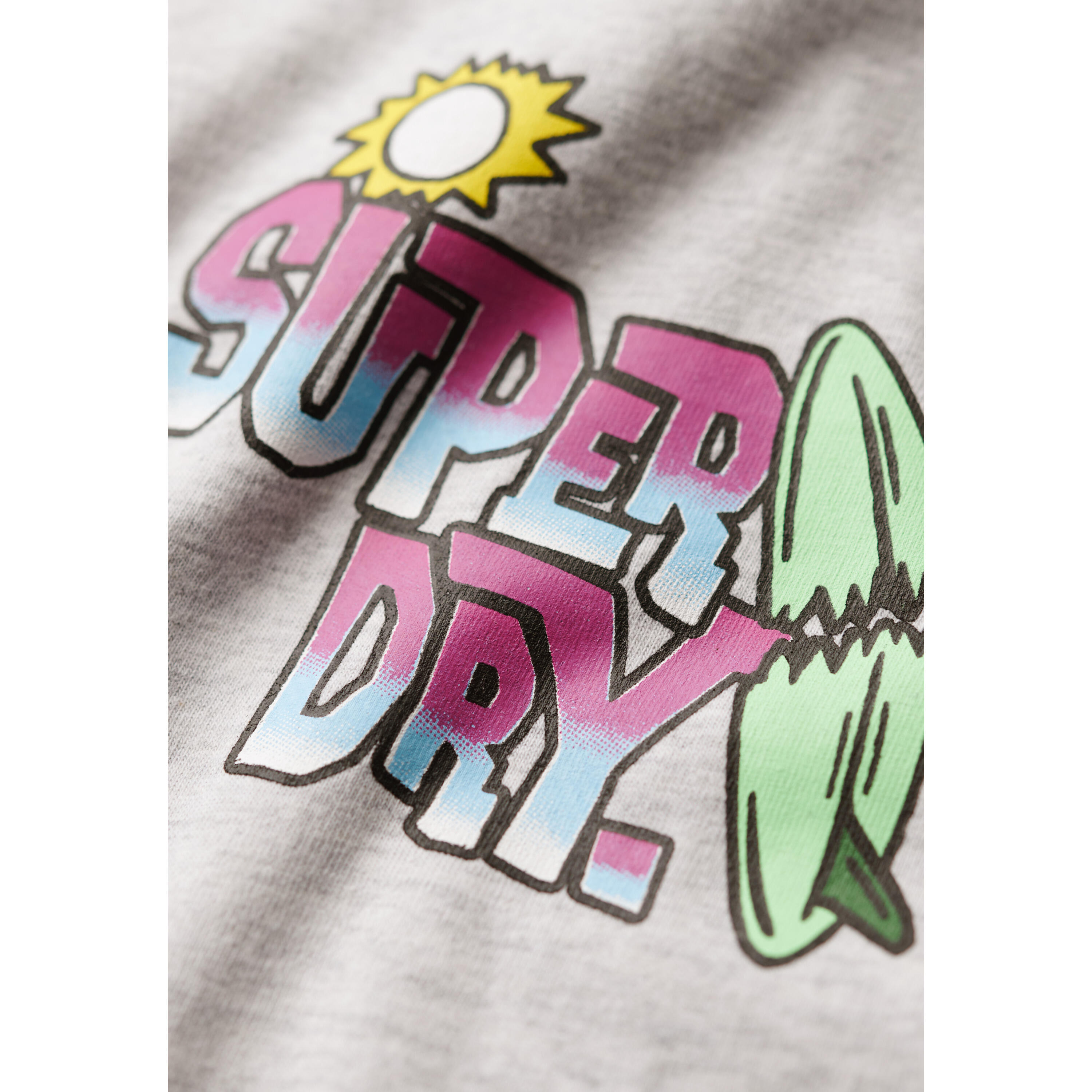 Weites Neon-T-Shirt Superdry Travel 3/4