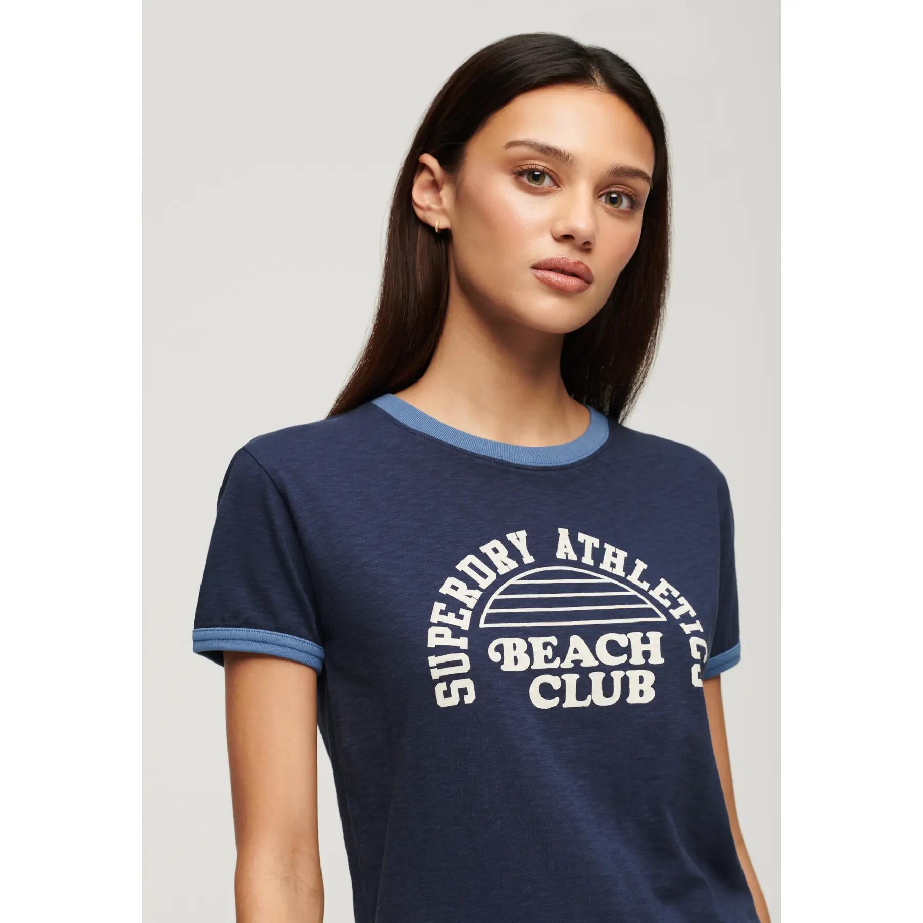 Damska koszulka w kontrastowym kolorze Superdry Athletic Essentials Beach 4/6
