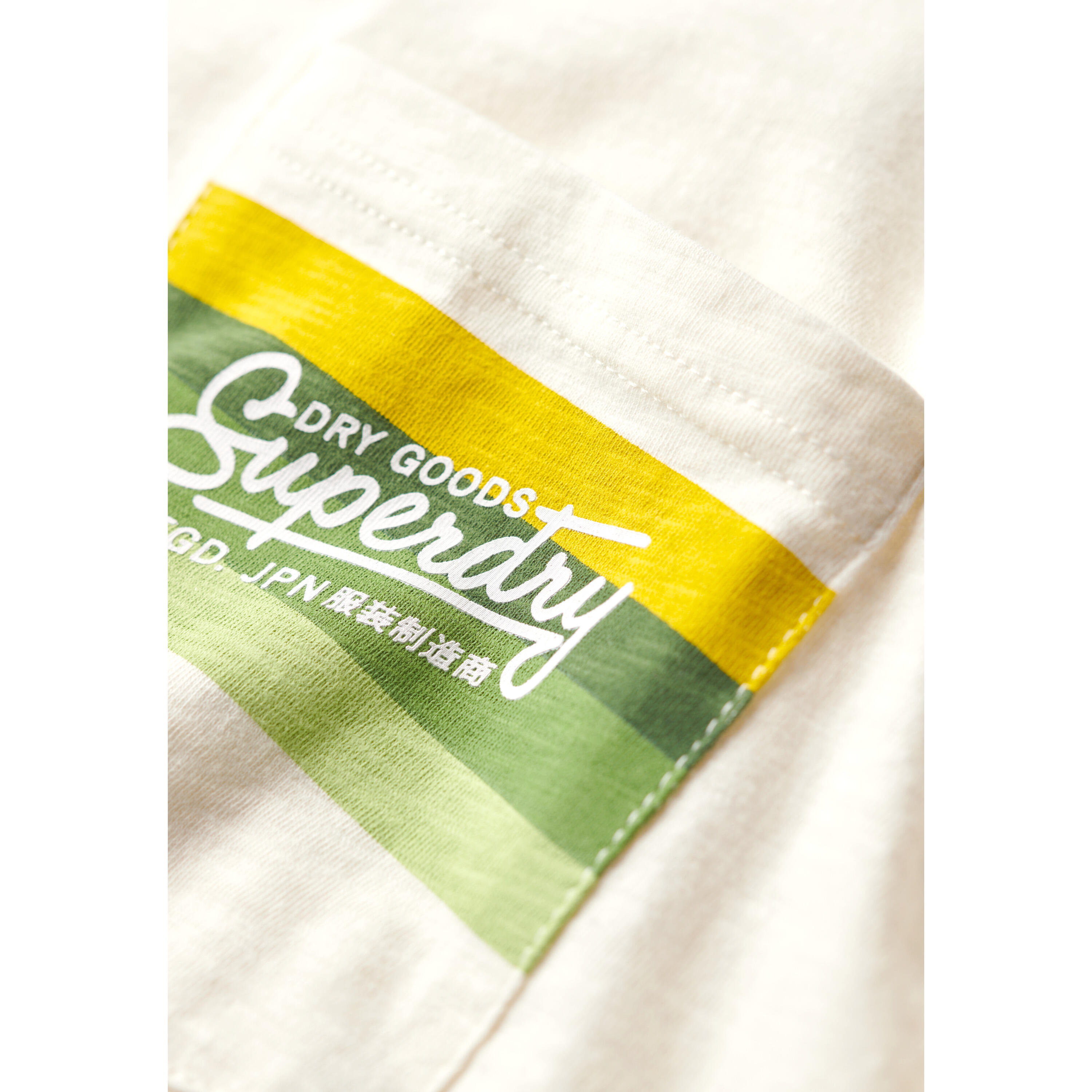 T-shirt con strisce e logo Superdry Cali 3/4