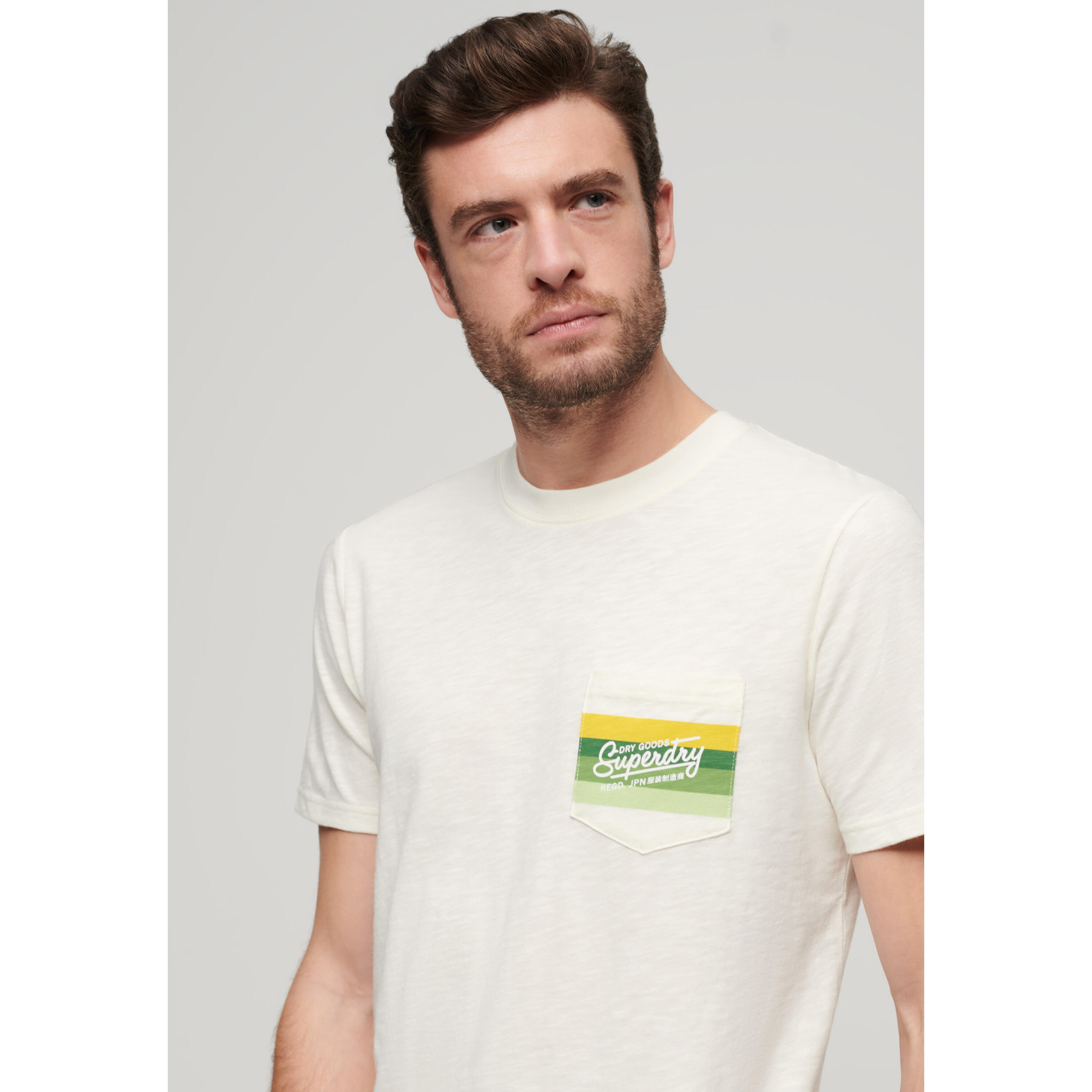 T-shirt con strisce e logo Superdry Cali 2/4
