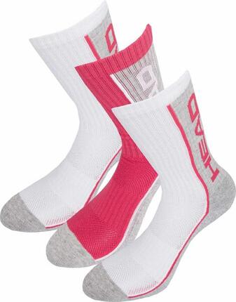 Chaussettes Head Performance Crew 3 paires Rose 35-38