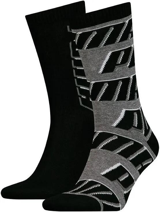 Sosete Puma Sock All Over Logo 2p Negru Negru 35-38