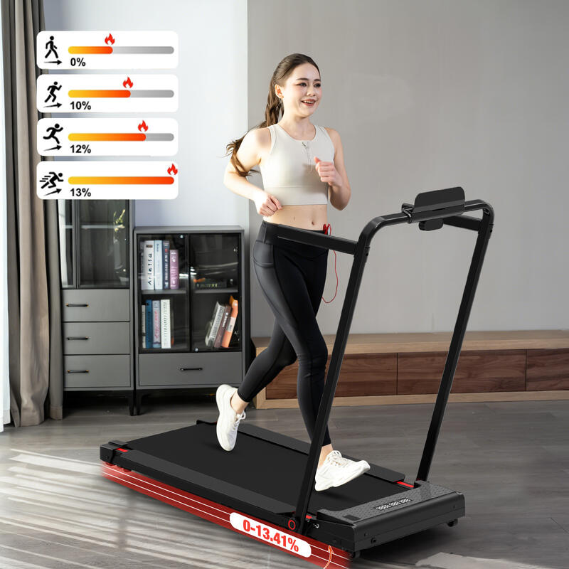 Bandă de alergare pliabilă - ZX2S - înclinare 13,41% - 3 poziții-1400W - 8 km/h