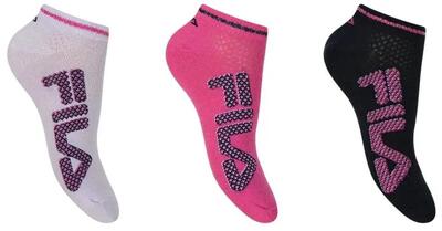 Fila dames enkelsokken 3-pack, 63% katoen