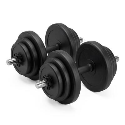 Verstelbare dumbbellset - vinyl - 2 x 14 kg (28 kg)