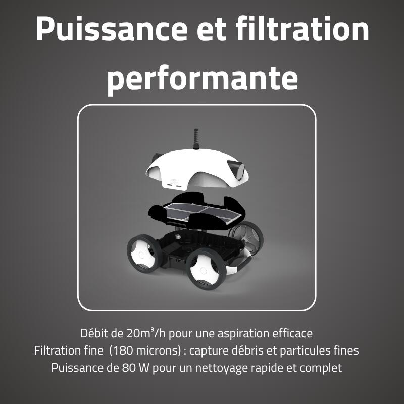 Bestway Robot piscine Falcon nettoyage fond et pentes 28 m² max 4/7