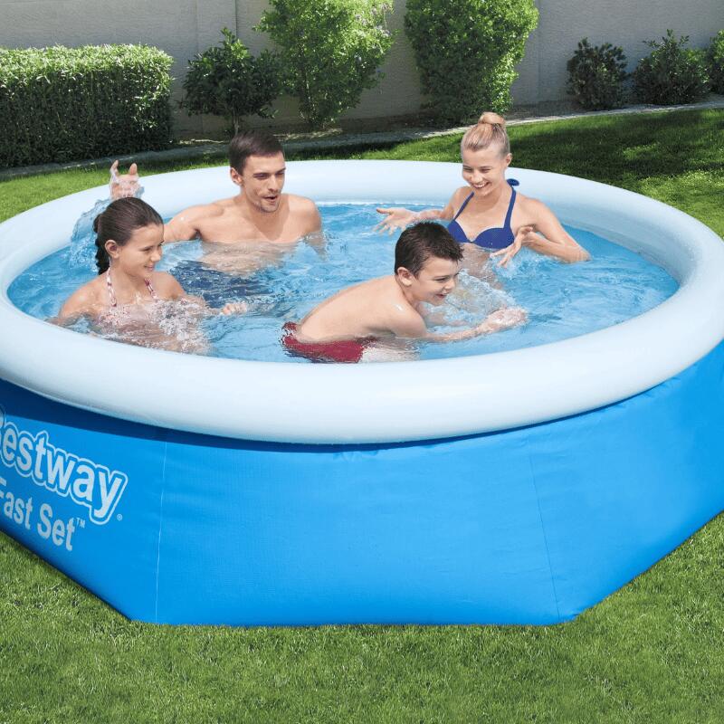 Bestway Piscine gonflable ronde Bestway Fast Set 244 x 66 cm bleu 4/4