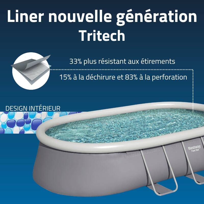 Bestway Piscine autoportante Ovale Fast Set 488x305x107cm avec filtration 5/5