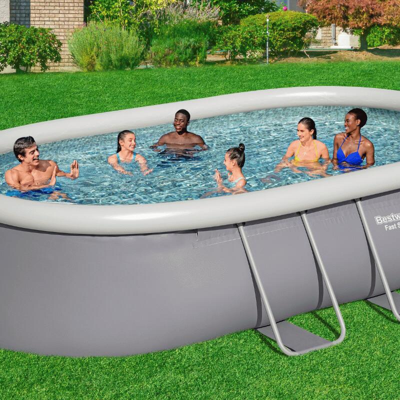 Bestway Piscine autoportante Ovale Fast Set 488x305x107cm avec filtration 3/5