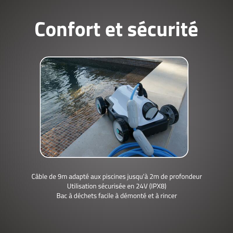 Bestway Robot piscine Mia nettoyage fond plat 24 m² max 5/7