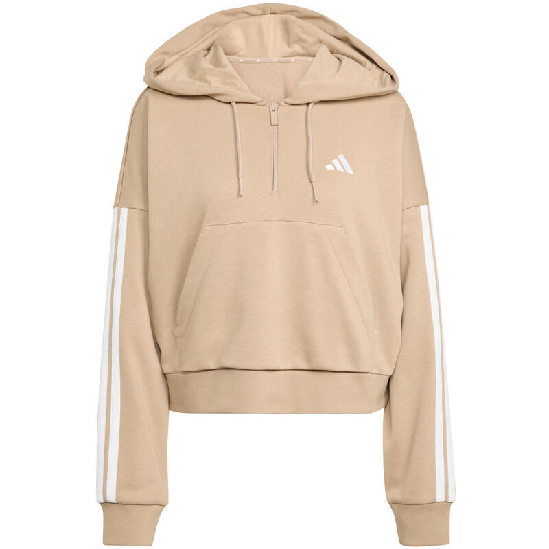Hanorac pentru femei Essentials 3-Stripes French Terry Hoodie Quarter Zip