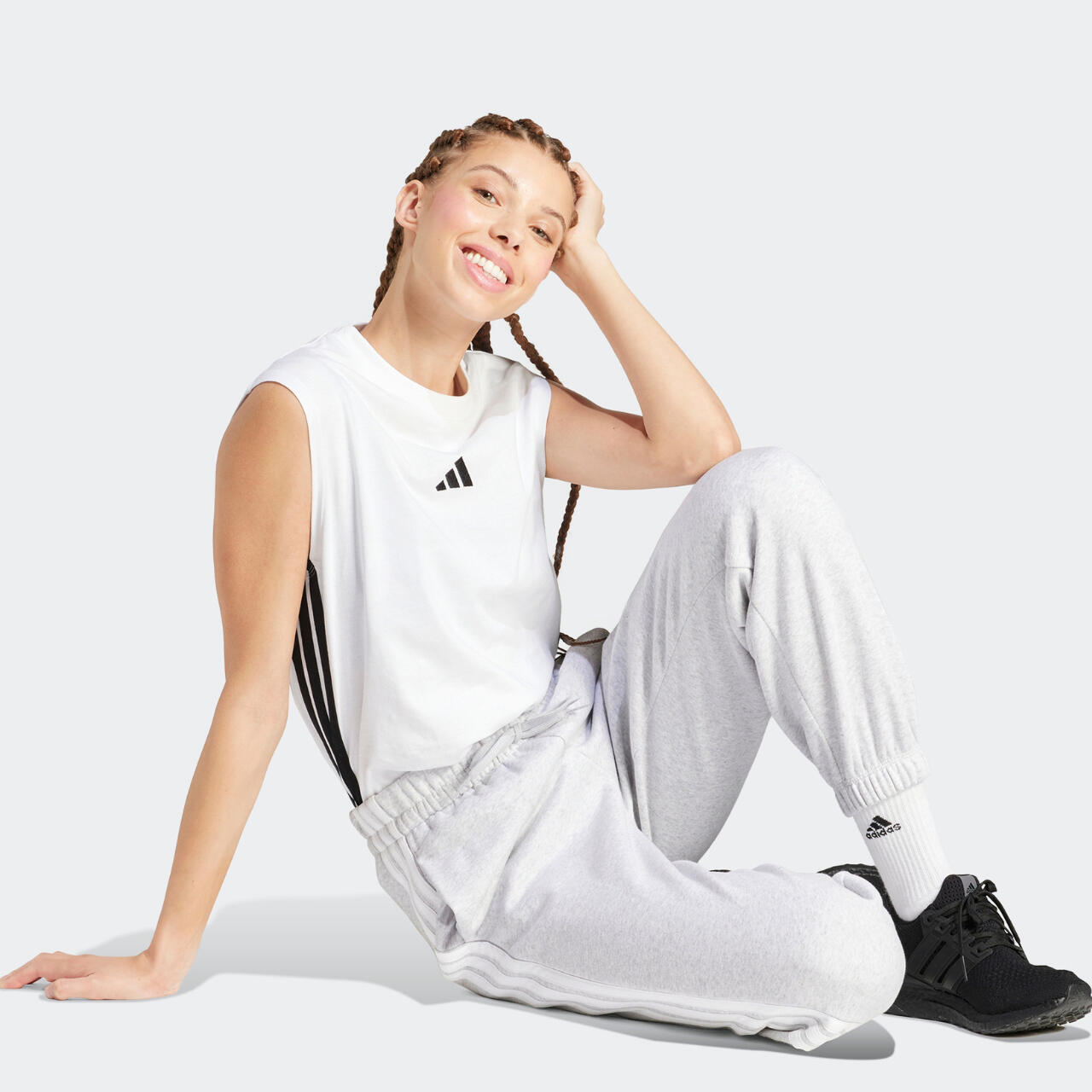 adidas Damen Trainingshose Essentials 3S Fleece Loose Pants 6/12