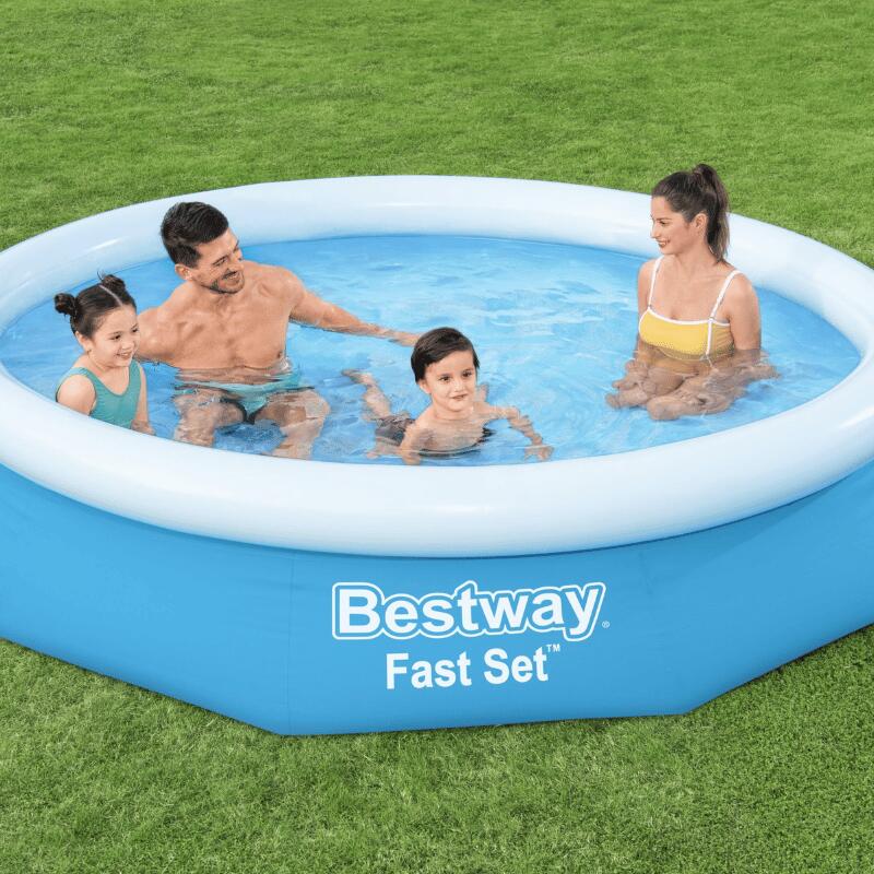 Bestway Piscine gonflable ronde Bestway Fast Set 305 x 66 cm bleu 7/7