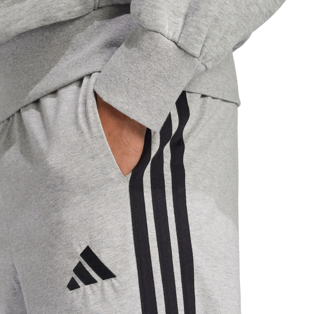 Pantaloni da uomo adidas Essentials 3-Stripes Single Jersey 5/6