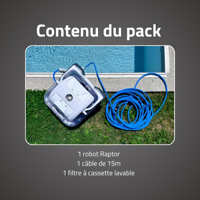 Bestway Robot piscine Raptor nettoyage fond et parois 45 m² max 6/7