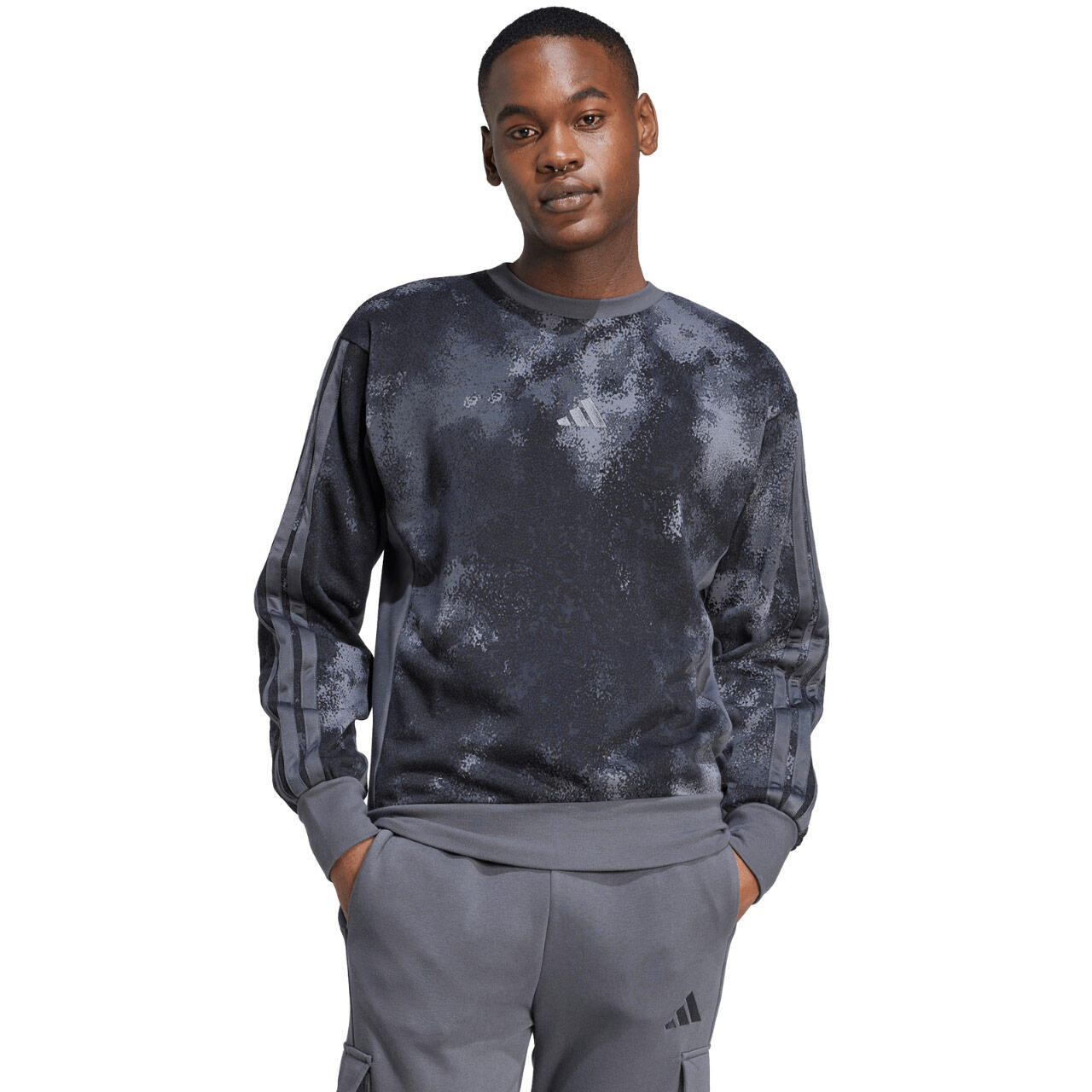 Heren sweater adidas Colourblock - katoen, classic fit 2/6