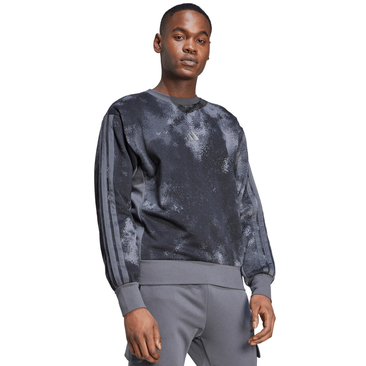 Heren sweater adidas Colourblock - katoen, classic fit 5/6