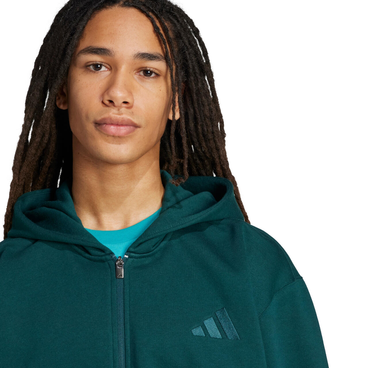 Felpa da uomo adidas ALL SZN Fleece Full-Zip 6/6
