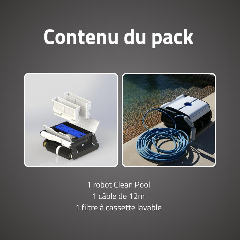 Bestway Robot piscine Clean Pool nettoyage fond et parois 32 m² max 6/7