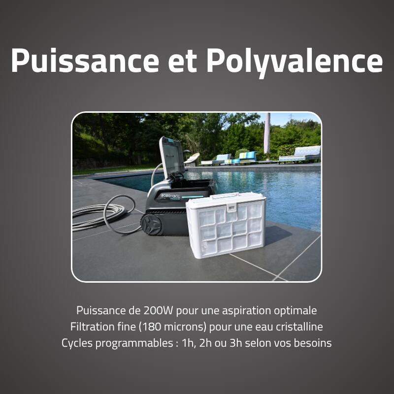 Bestway Robot piscine Graphite nettoyage fond et parois 32 m² max 5/7