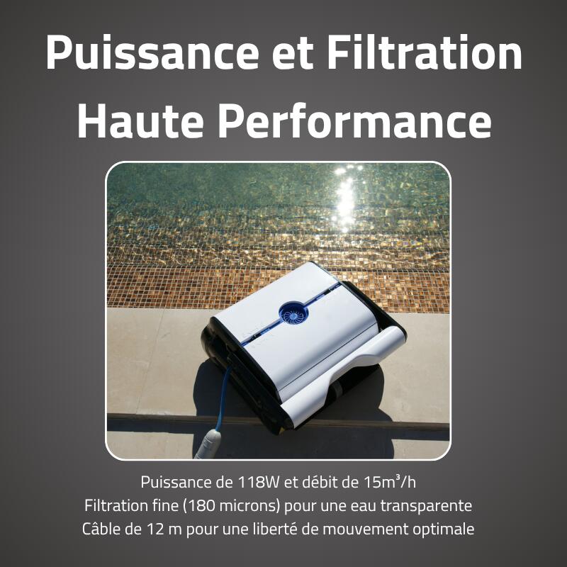 Bestway Robot piscine Clean Pool nettoyage fond et parois 32 m² max 4/7