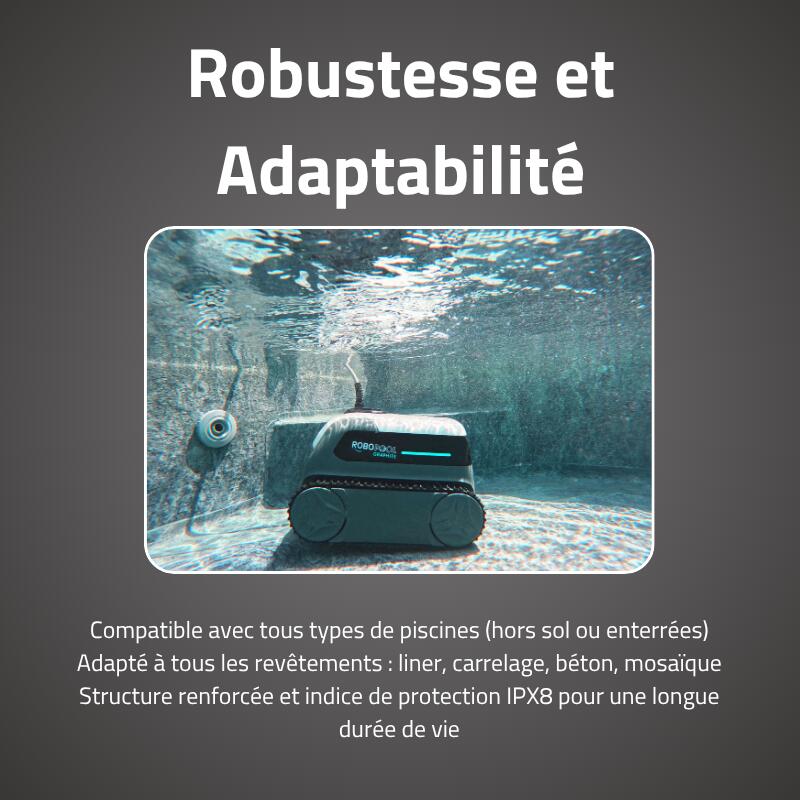 Bestway Robot piscine Graphite nettoyage fond et parois 32 m² max 4/7
