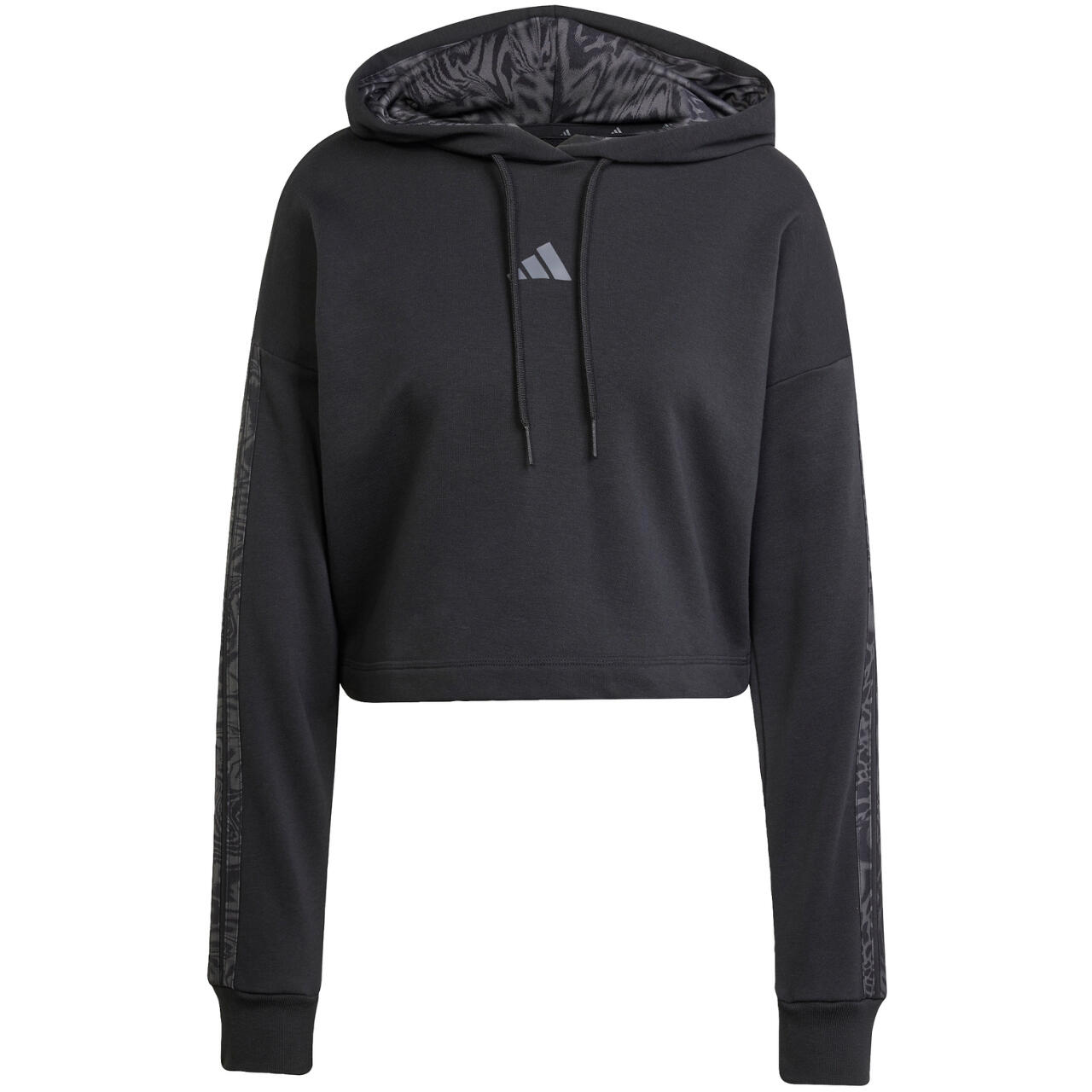 Sweat-shirt à capuche adidas Essentials 3 Stripes Print French Terry pour femme 3/7