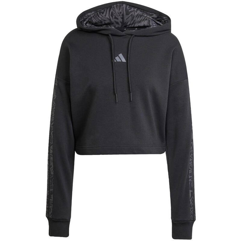 Hanorac pentru femei adidas Essentials 3 Stripes Print French Terry Hoodie