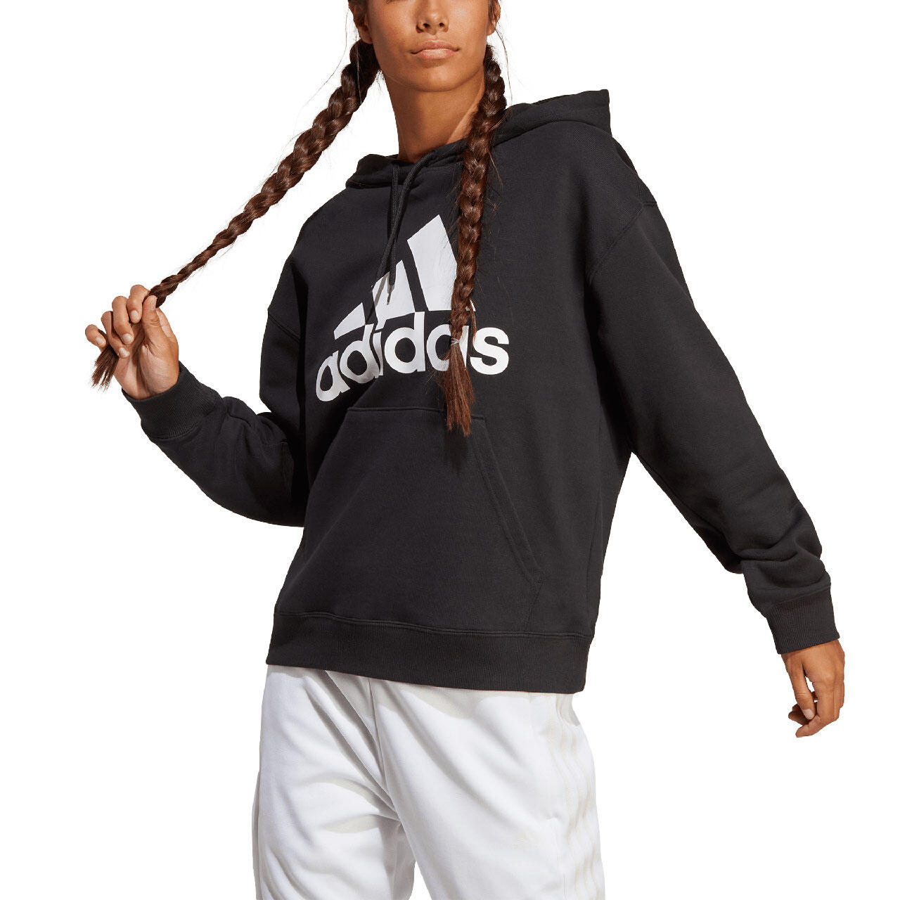 Sweat-shirt adidas Essentials Big Logo Oversized French Terry Hoodie pour femme 5/7