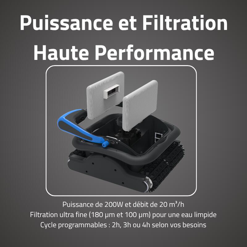 Bestway Robot piscine Saphyr nettoyage fond et parois 72 m² max 3/6