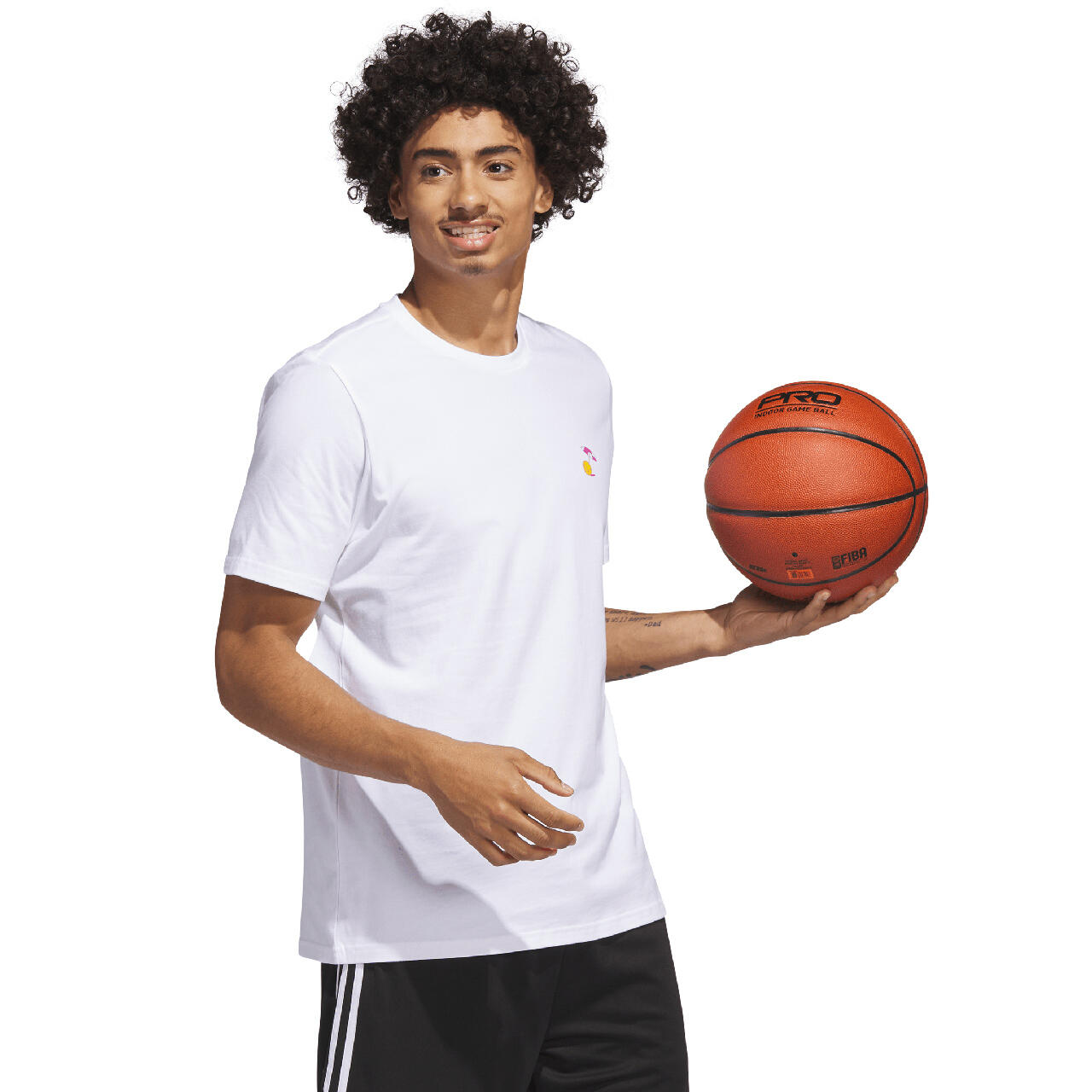 T-shirt homme adidas Lil Stripe Spring Break Graphic Short Sleeve Basketball Tee 4/7