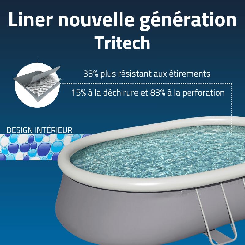 Bestway Piscine autoportante Ovale Fast Set 549x366x122 cm avec filtration 3/6