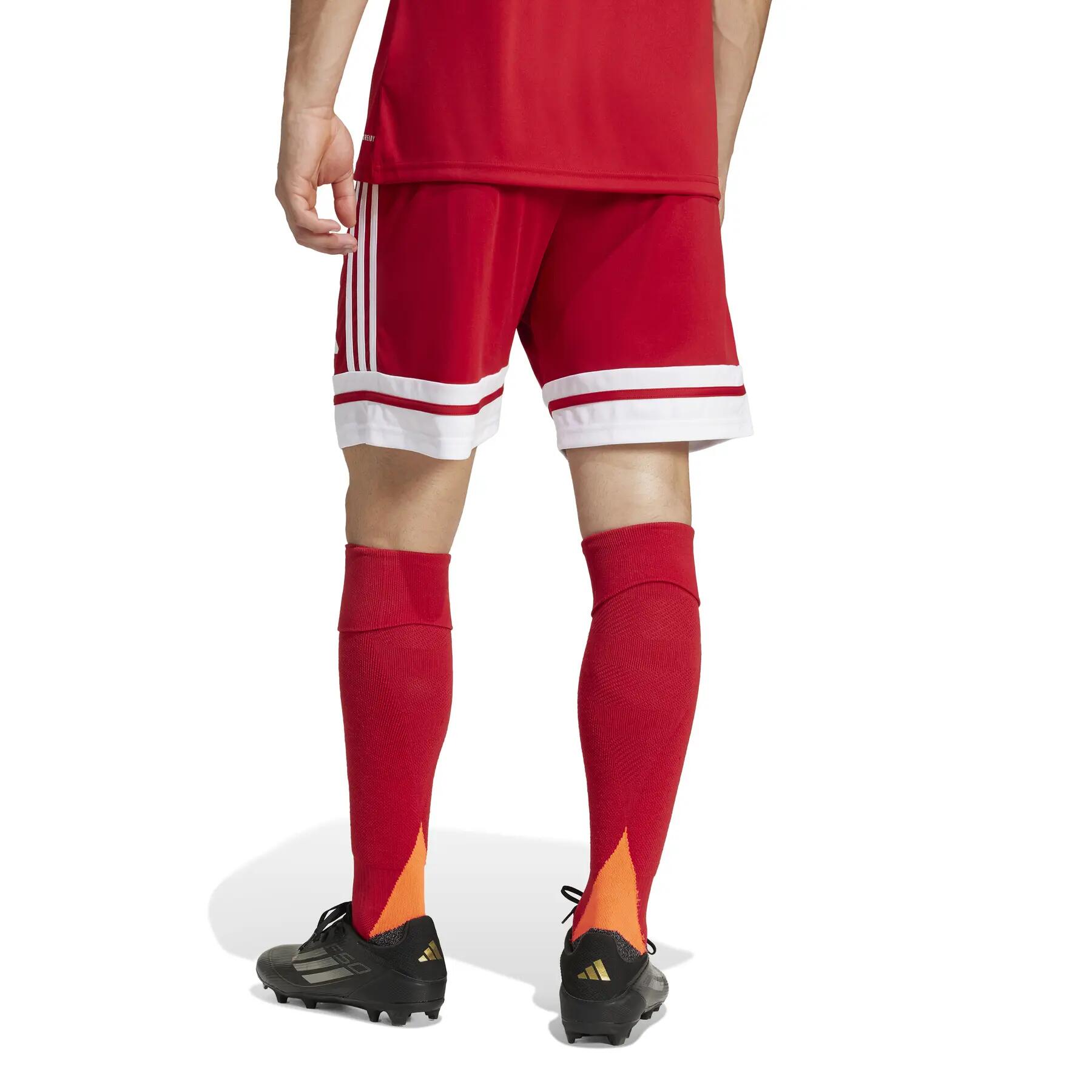 PANTALONCINO da calcio uomo adidas rosso/bianco 6/7