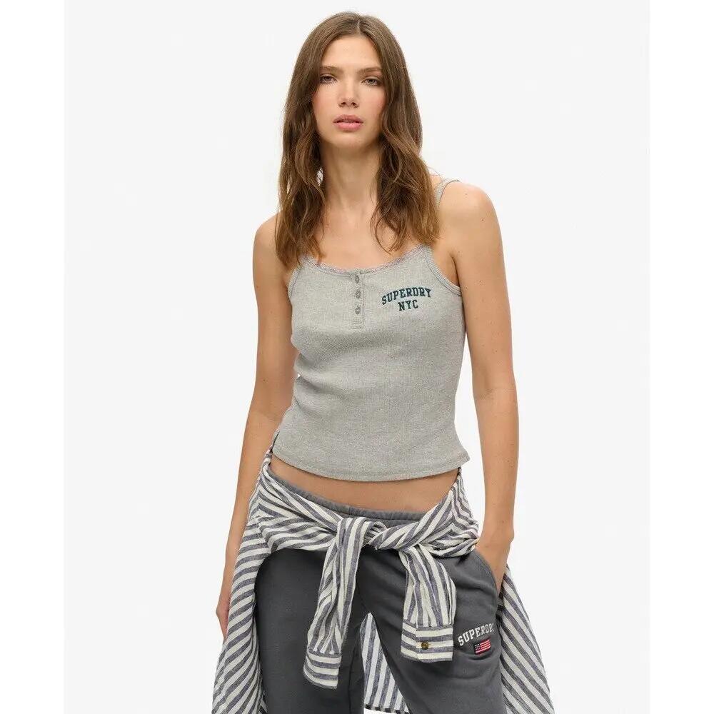 Débardeur brodé à boutons femme Superdry Athletic Essentials 2/6